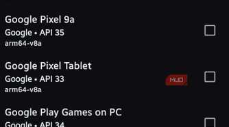 Aurora Store device spoofing menu