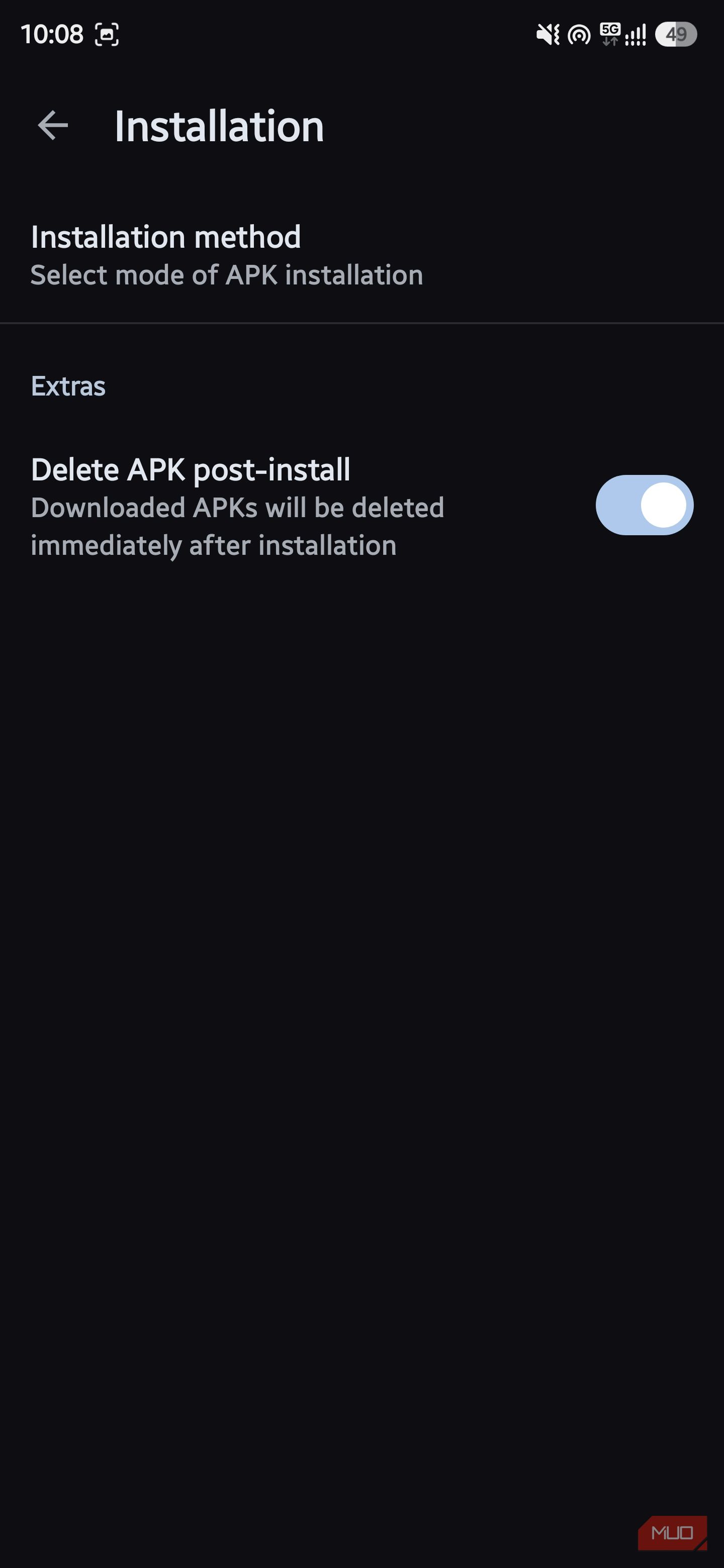 Aurora Store Installation settings
