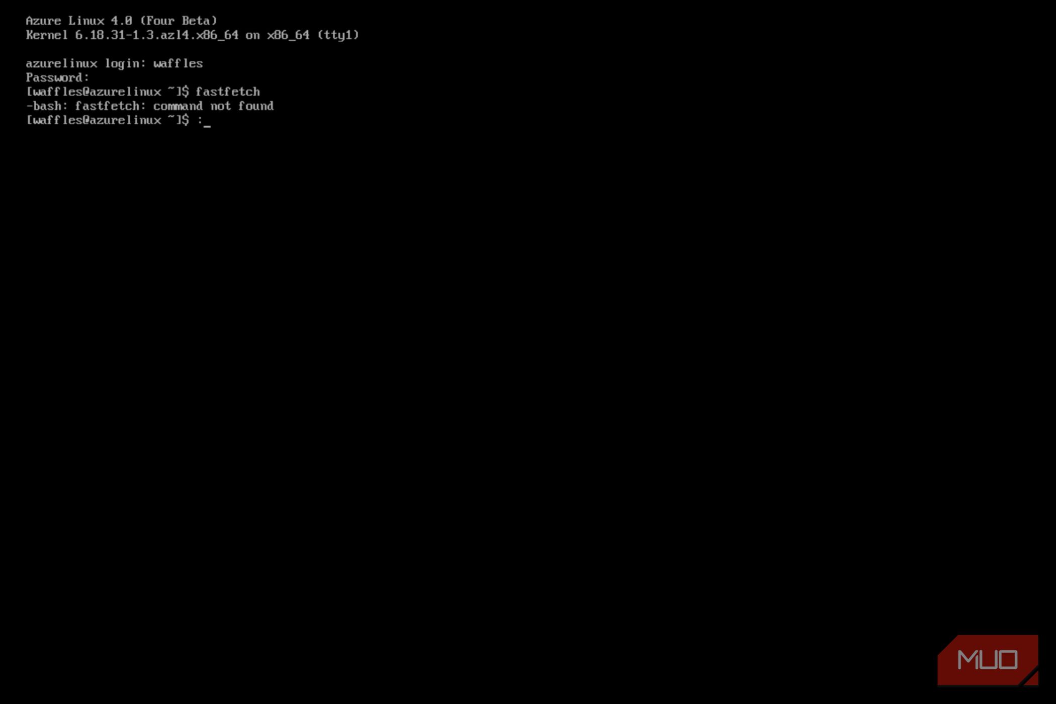 Logging into Azure Linux