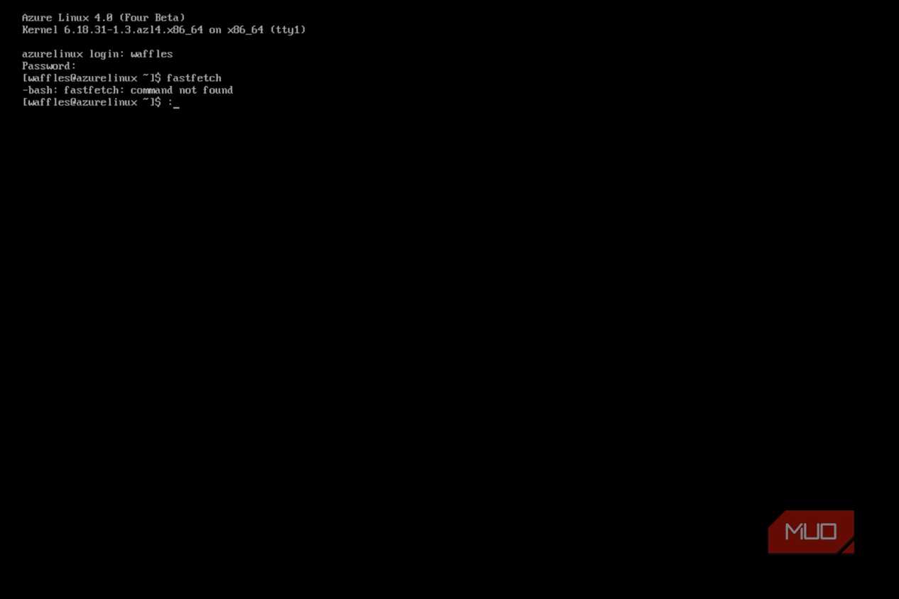 Logging into Azure Linux
