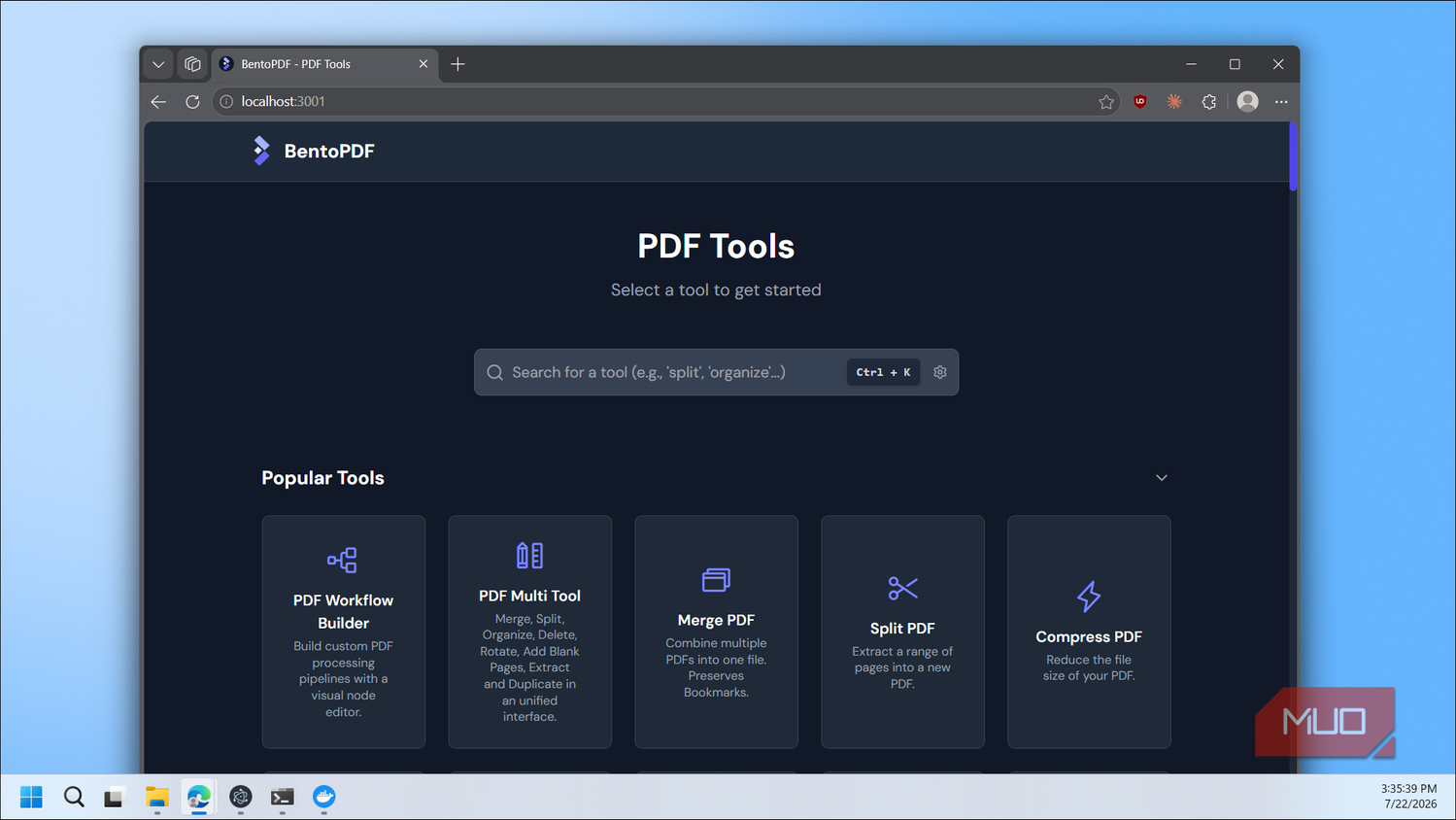 Bentopdf Pdf Tools Interface With Popular Tools