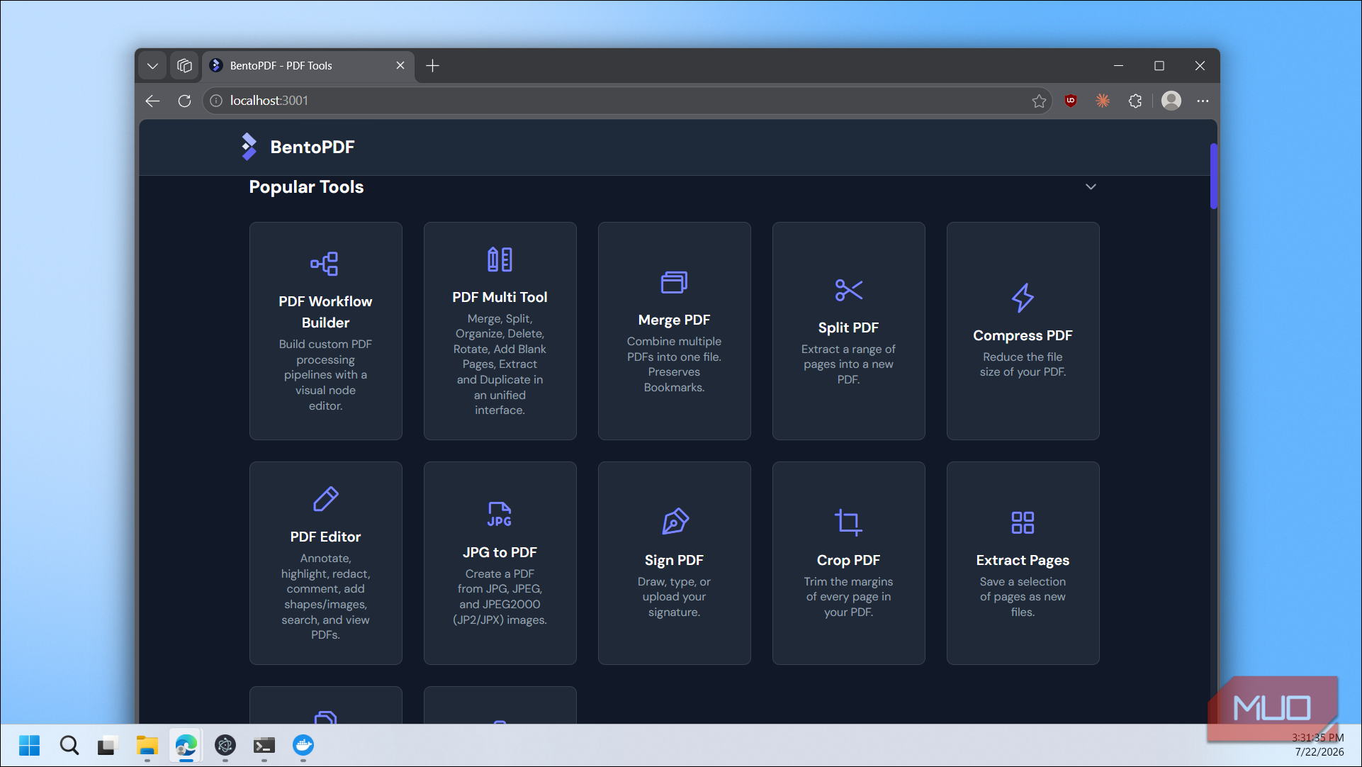 Bentopdf Popular Tools Interface With Pdf Editing Options