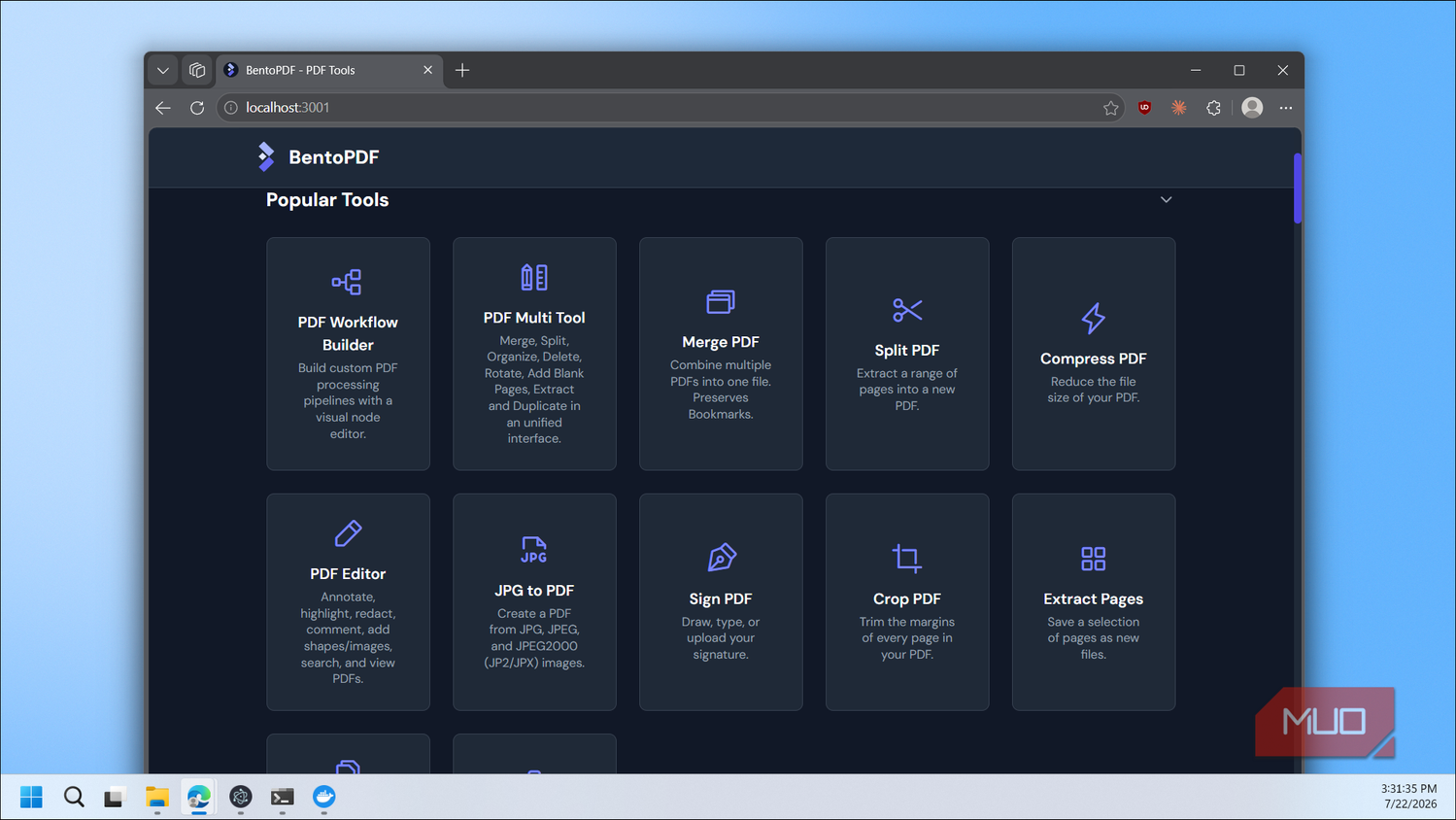 Bentopdf Popular Tools Interface With Pdf Editing Options