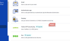 Bitwarden 2FA options
