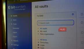bitwarden password manager with vault search.