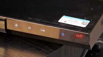 The capacitive buttons on a thrifted Blu-ray player.