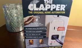 clapper box front next to decoration