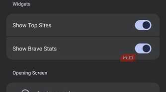 new tab page customization options on Brave browser
