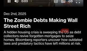a video playing on Bloomberg on Brave Browser