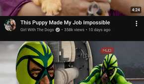 YouTube interface on Brave browser
