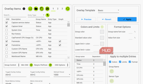 CapFrameX overlay options