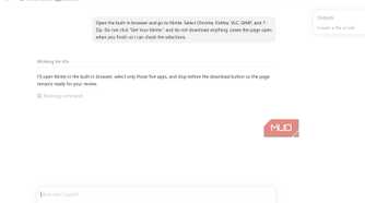 ChatGPT Work prompt to select apps on Ninite