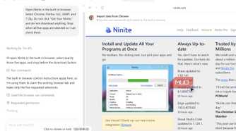 ChatGPT Work navigating Ninite