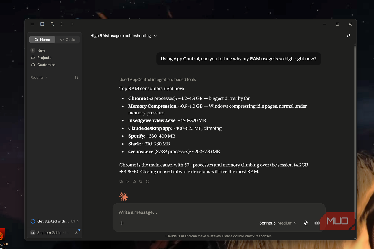 App Control Claude connect