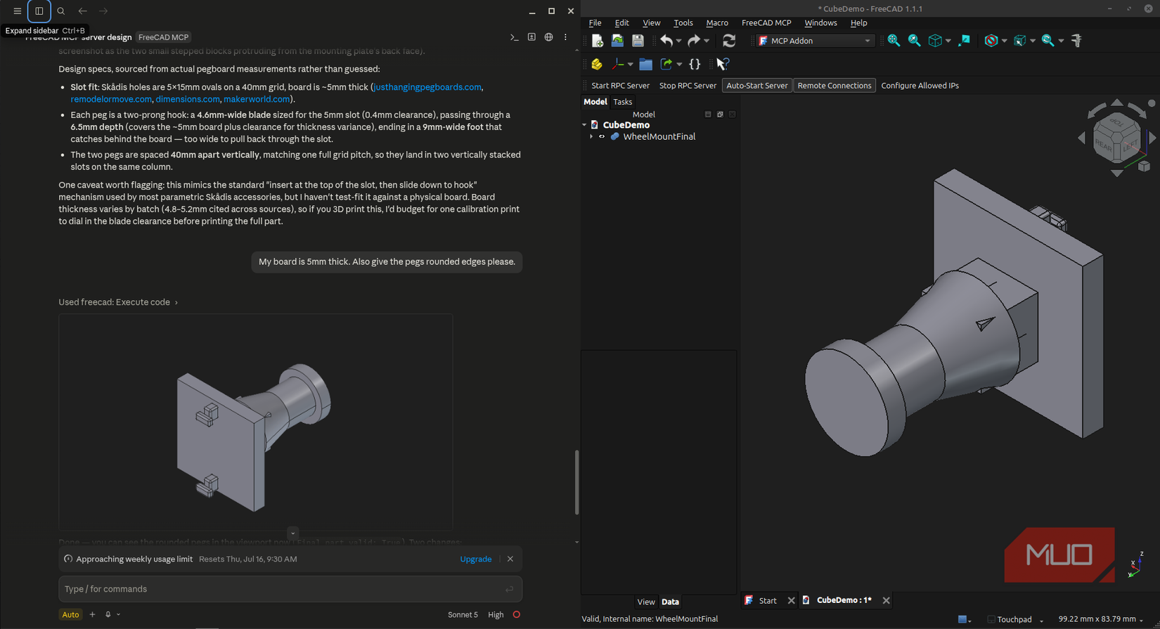 I stopped using CAD software and let Claude design my 3D parts instead