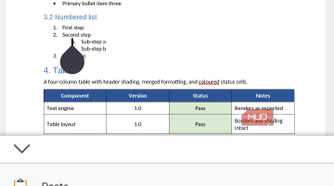 Collabora Office document with formatting options menu