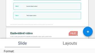 Collabora Office showing slide formatting options