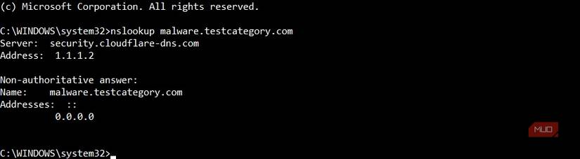 command prompt check dns settings cloudflare.