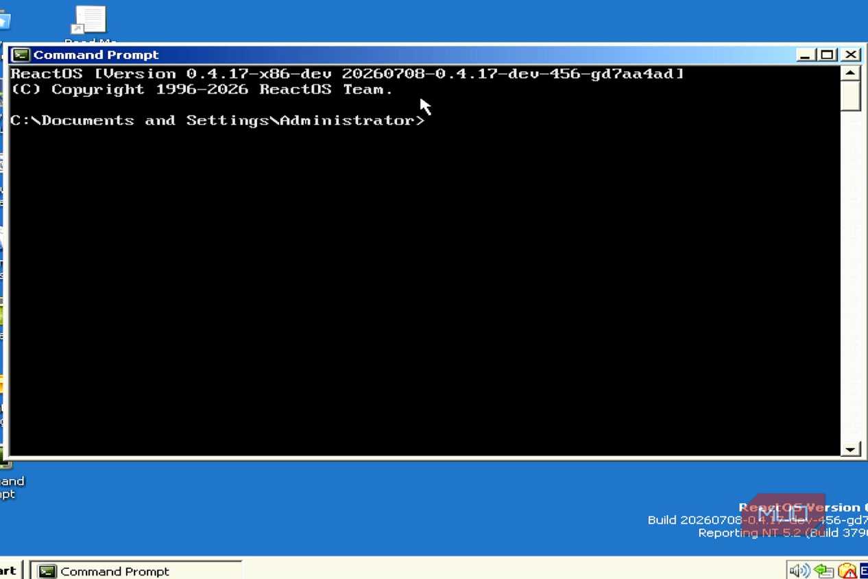 ReactOS command prompt