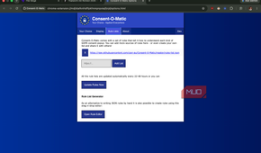 list control options for Consent O Matic