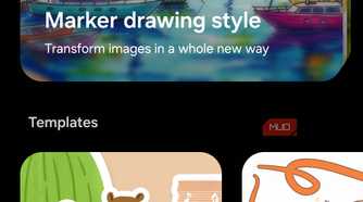 Creative studio app on Samsung phone