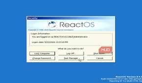 ReactOS system menu