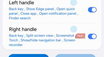 Custom gesture handles in One Hand Operation+