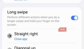 Custom swipe gesture setup in Samsung One Hand Operation+