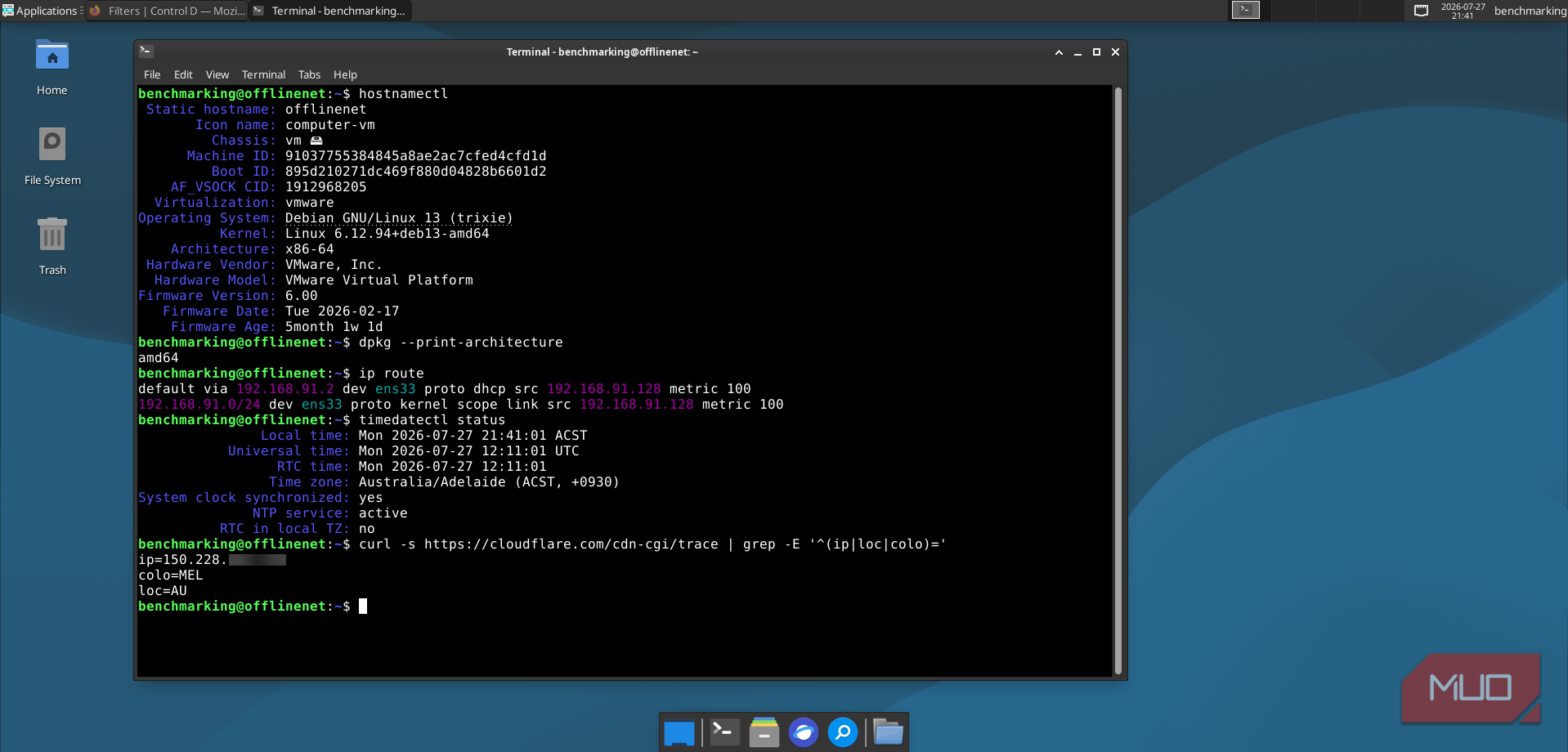 Debian VM standardized benchmarking environment for DNS testing