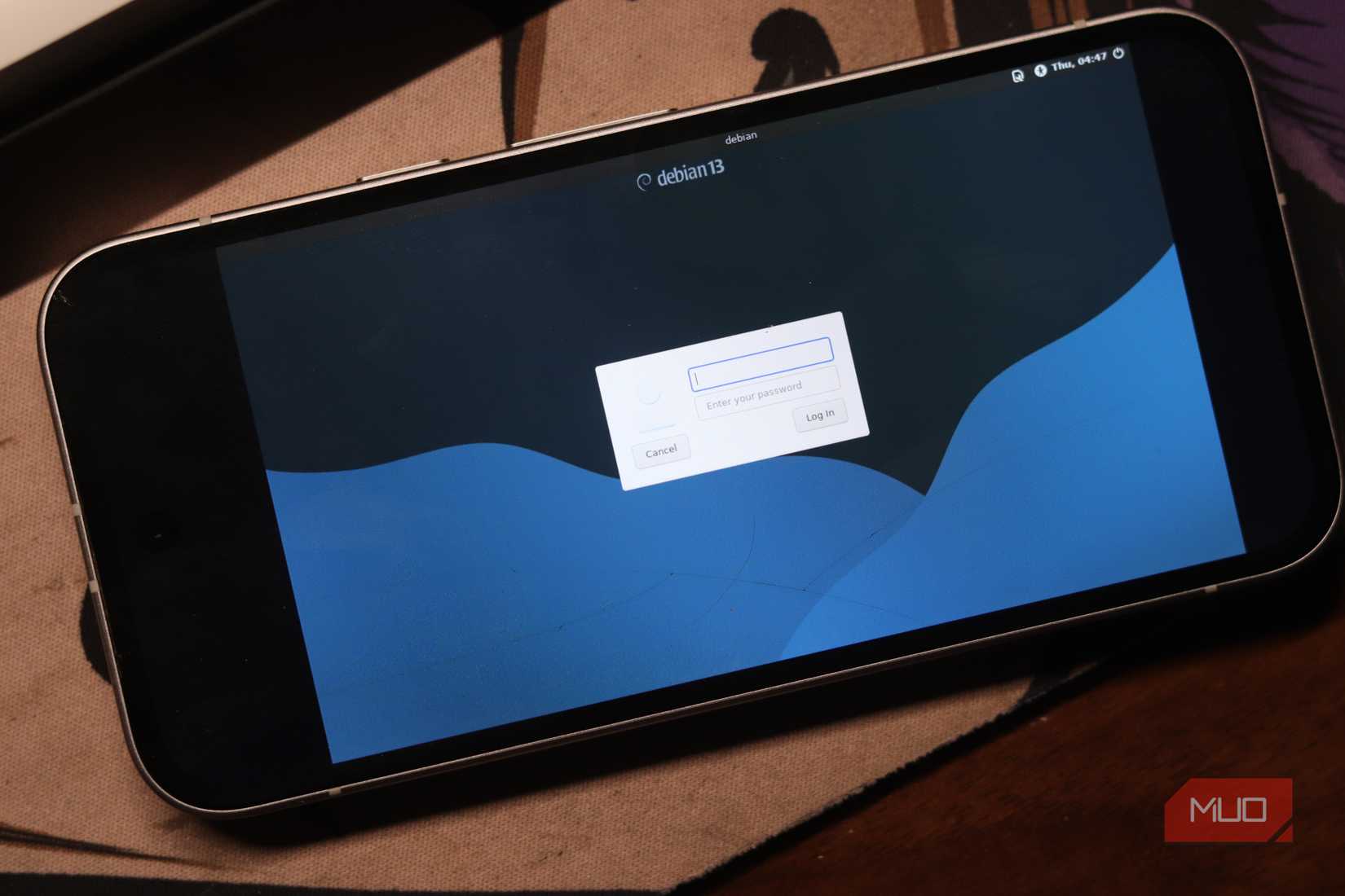 Debian desktop environment running on Pixel9a.