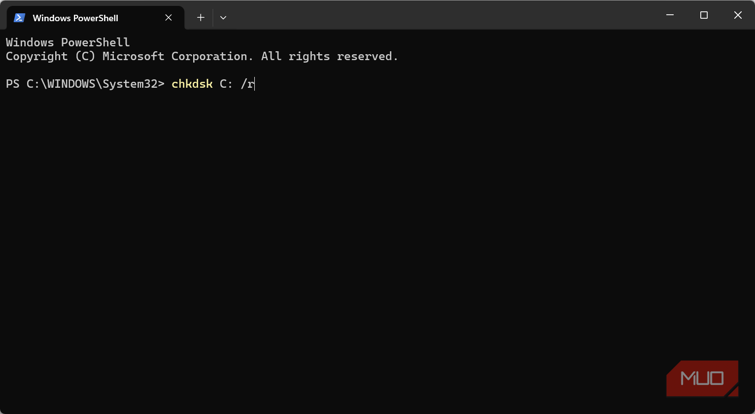 Deep HDD scan with chldsk
