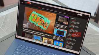 The MUO homepage on a Dell XPS 16.