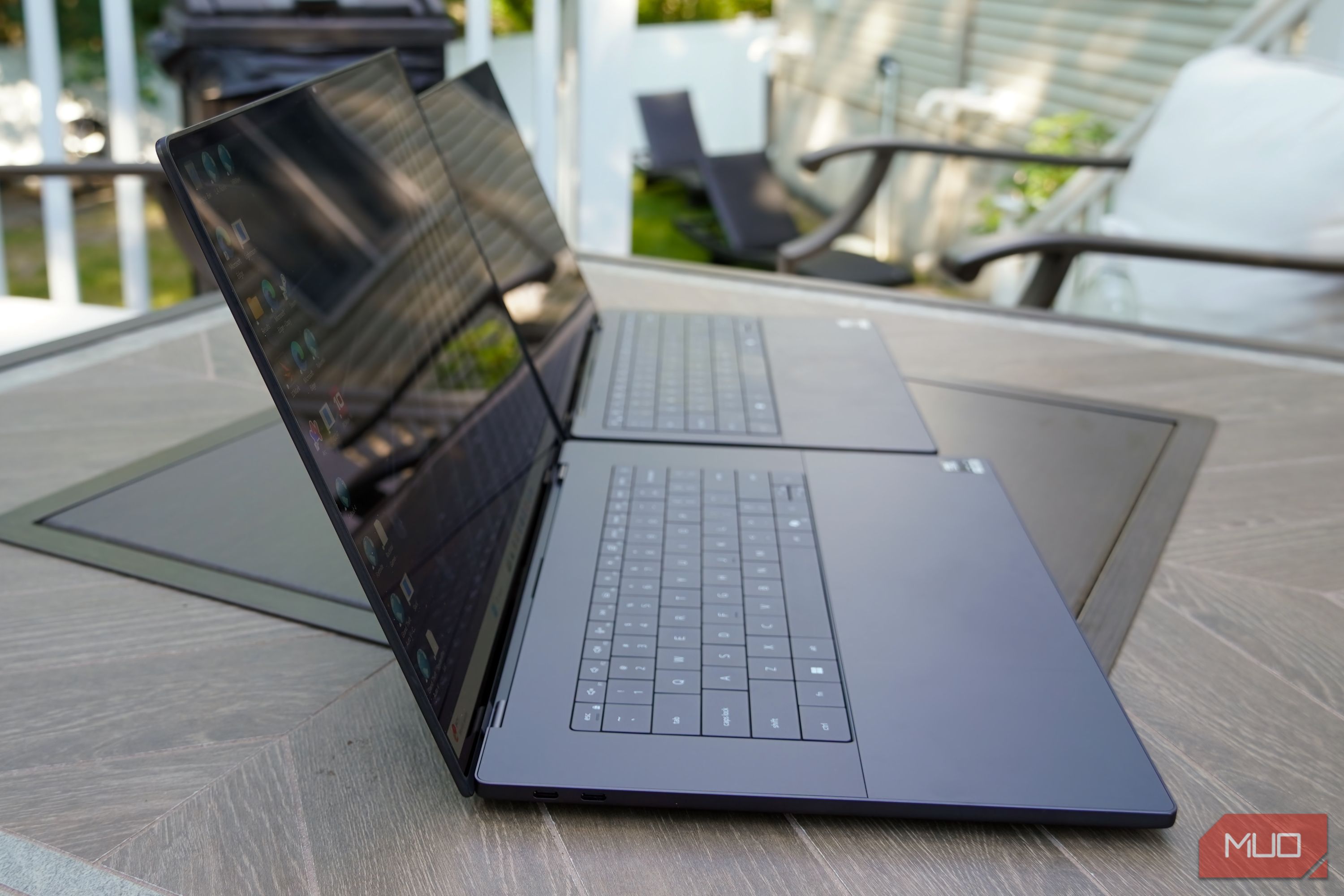 The Dell XPS 16 compared to the Dell XPS 14.