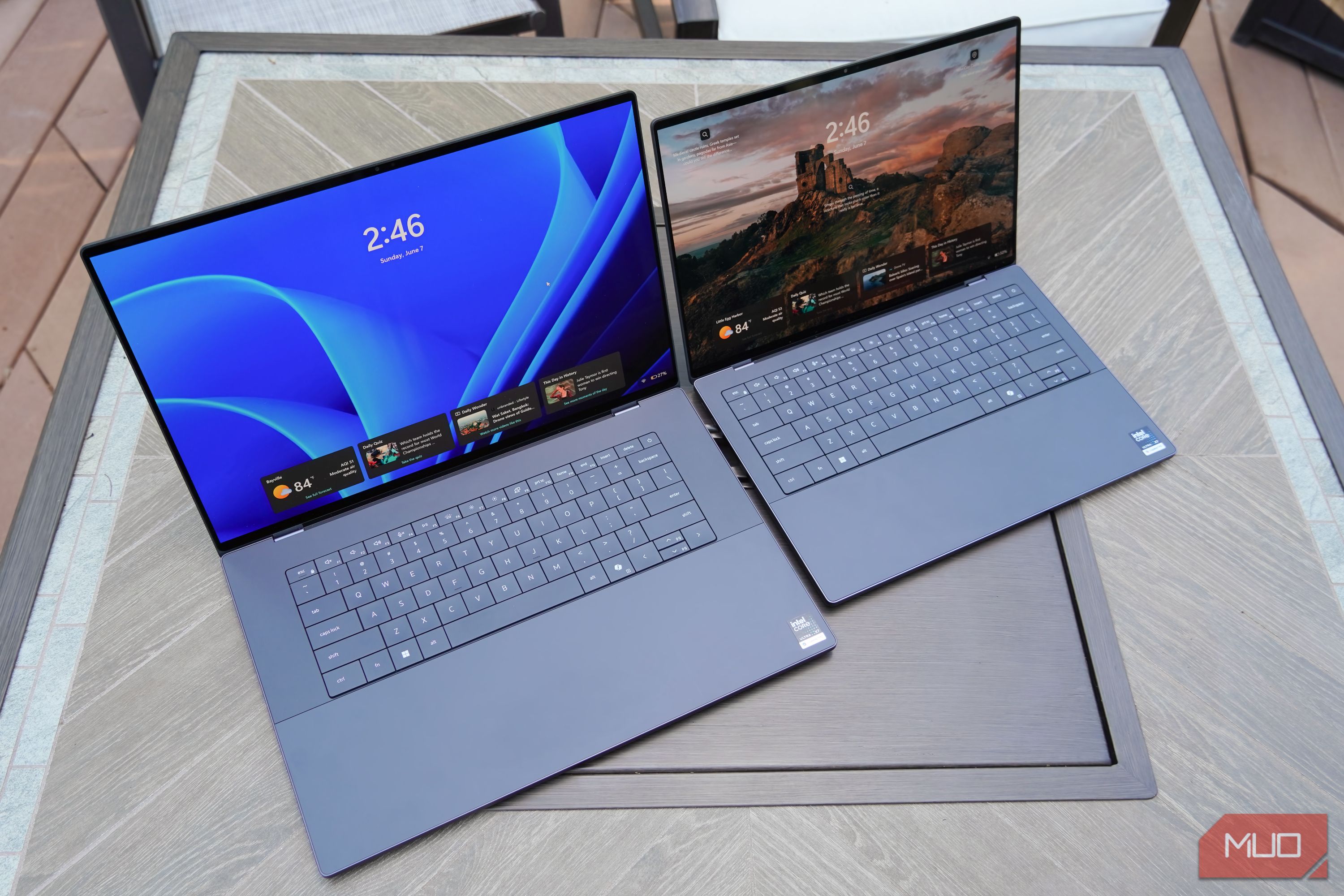 The Dell XPS 16 compared to the Dell XPS 14.