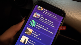 Different playlists on Calm app