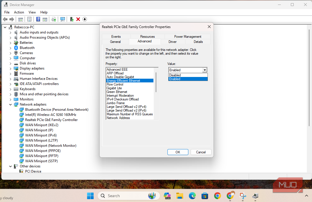 Disabling Energy Efficient Ethernet