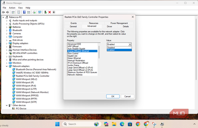 Disabling Energy Efficient Ethernet