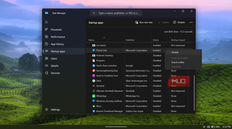 Disabling Phone Link in Windows Task Manager startup apps_