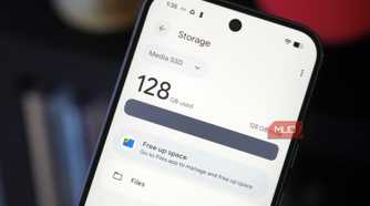 The storage capacity of the Dockcase SSD connected to a Pixel 10 Pro.
