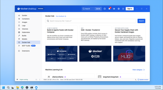 Docker Desktop Hub Interface Showing Ai Resources