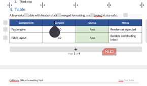 Document viewing on mobile word processor app