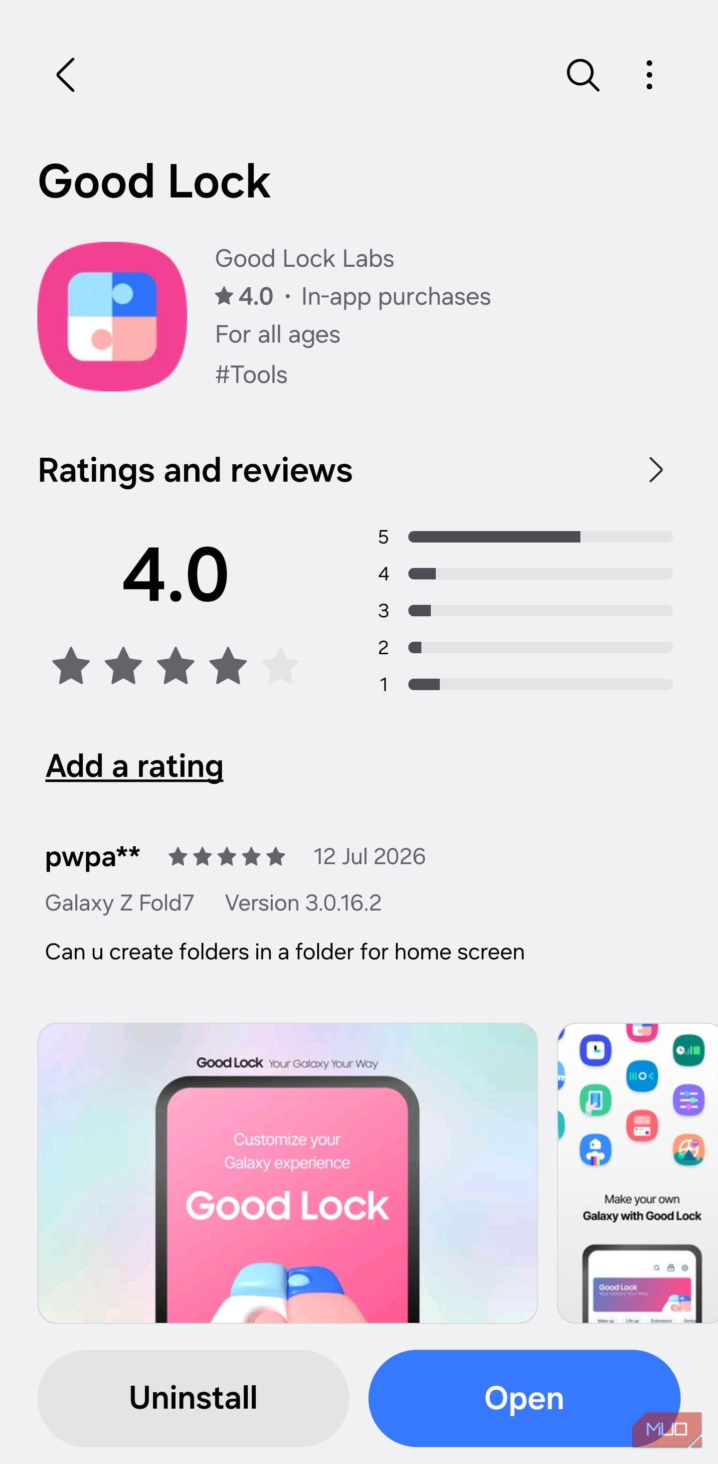 Downloading Samsung Good Lock