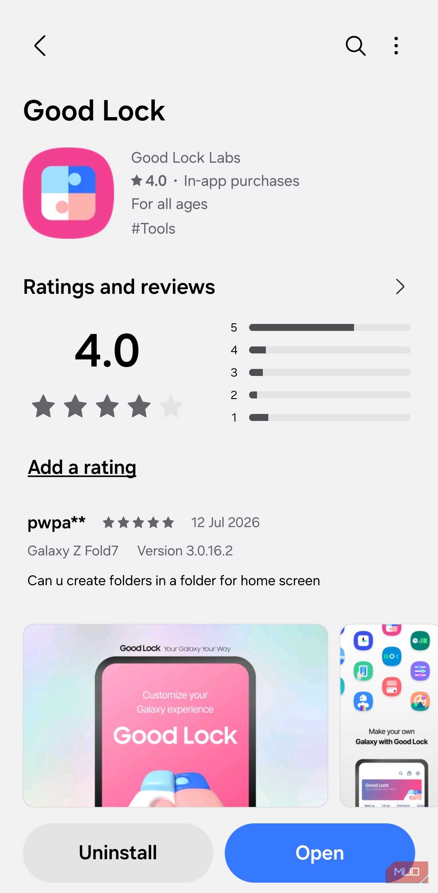 Downloading Samsung Good Lock