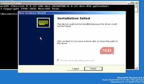 ReactOS driver install failure