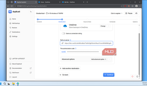 Duplicati OneDrive path link and auth filled