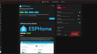 ESPHome device builder description screen.