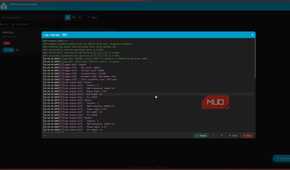 ESPHome logs display.