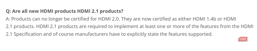 Explanation of HDMI 2.1 product certification