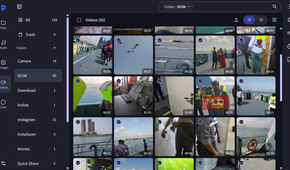 File manager app displaying DCIM video folder