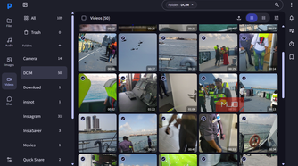 File manager app displaying DCIM video folder